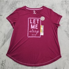 NEW Secret Treasures Top Womens L Purple LET ME SLEEP Sleepwear Essentials