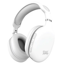 Sound Play Wireless Headphones White Bluetooth 5.4 New