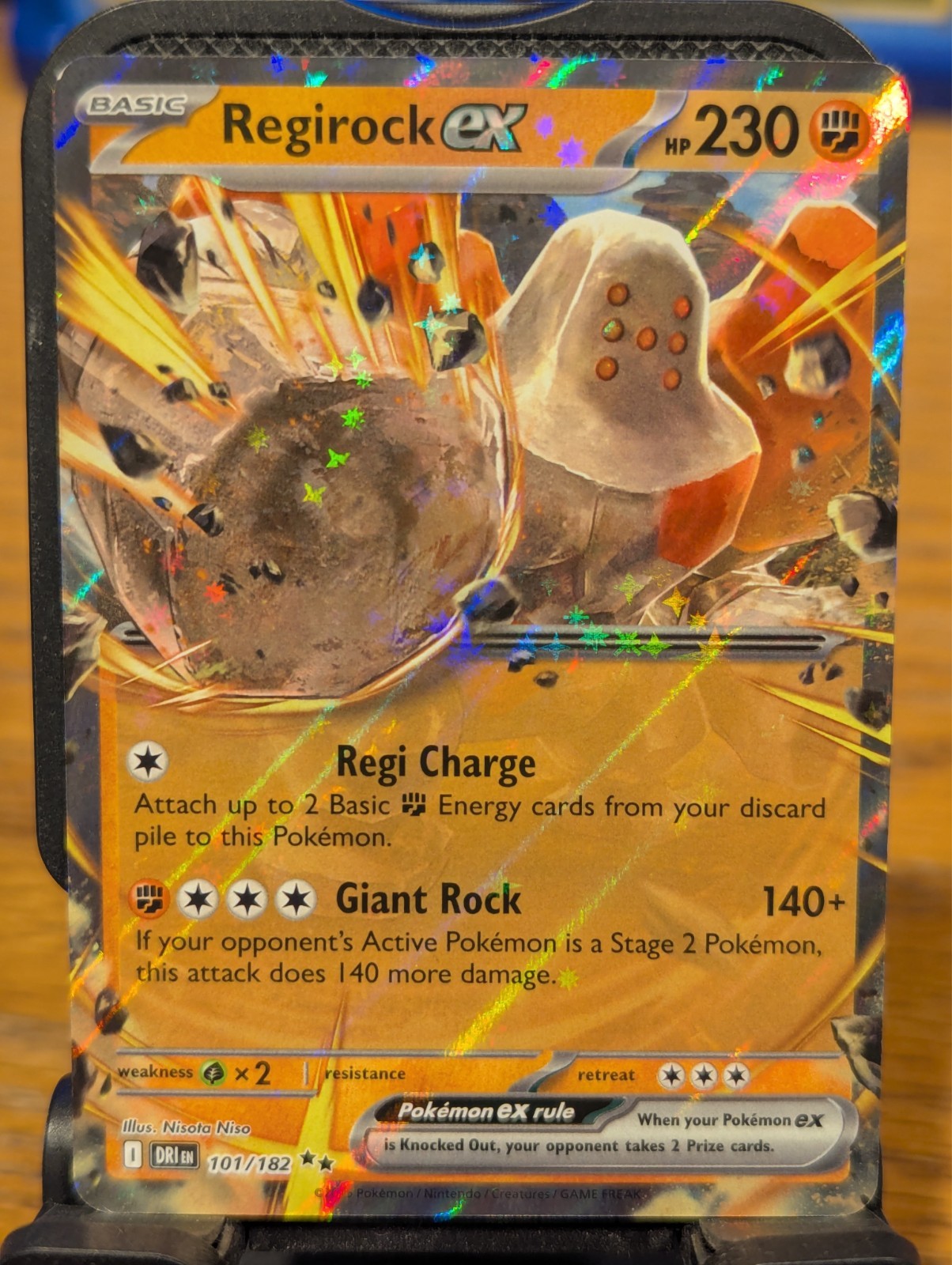 Pokemon TCG Destined Rivals Regirock ex Double Rare Holo 101/182