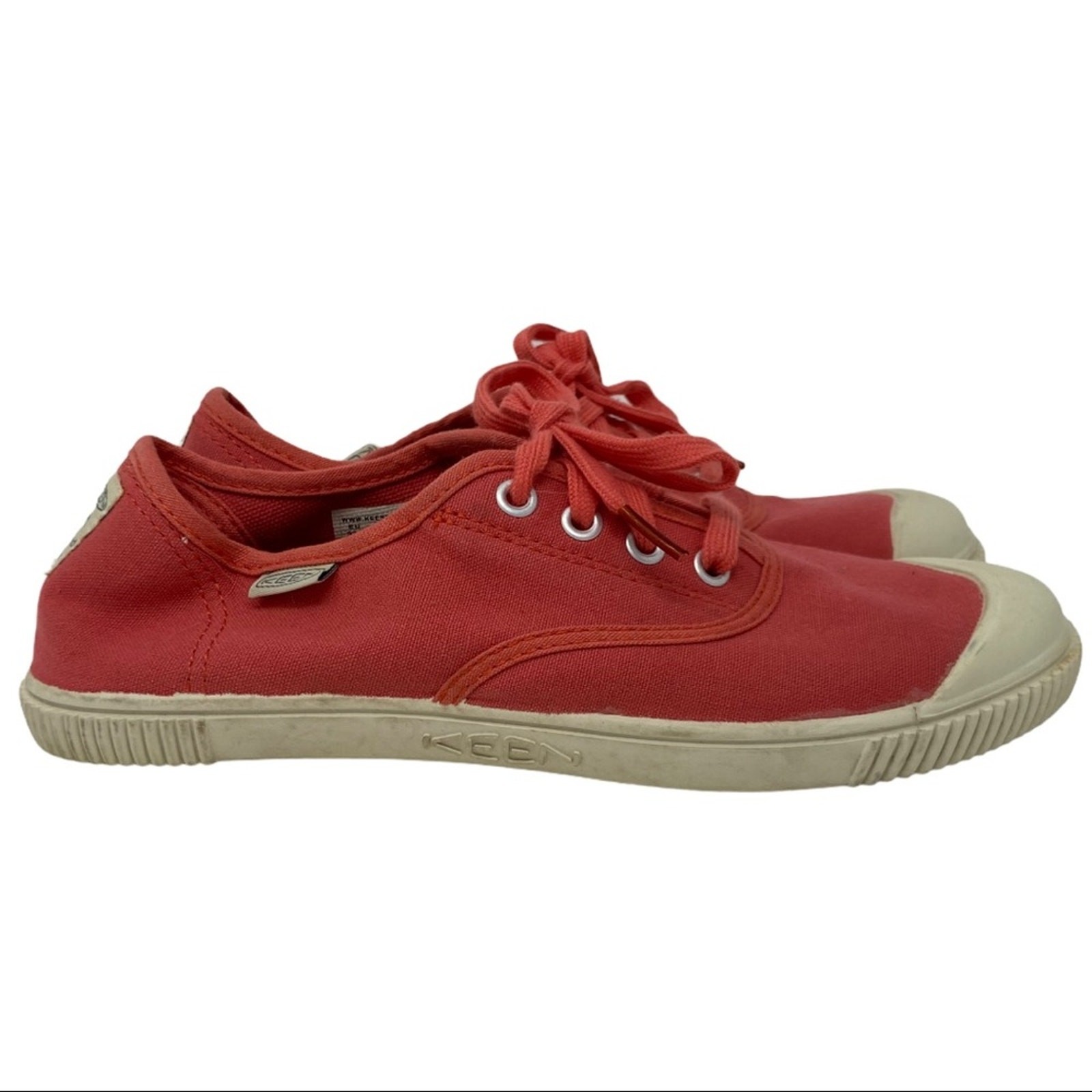 Sneakers stringate Keen rosa corallo Maderas in tela