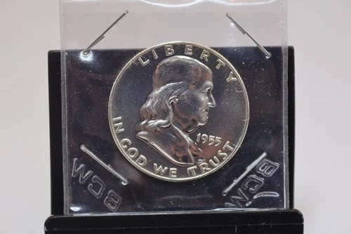 1955-P Proof Half Dollar, 50C Coin, Proof Luster