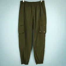 Alo Size Large L Green Yoga Cargo It Girl Pull On Stretch Tapered Jogger Pants
