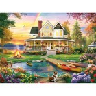 300 Piece Puzzle for Adults, Large Piece Elderly Jigsaw Puzzle, Lakeside Vill...