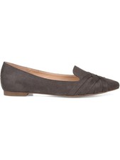 JOURNEE COLLECTION Womens Gray Woven Mindee Pointed Toe Slip On Ballet Flats 6