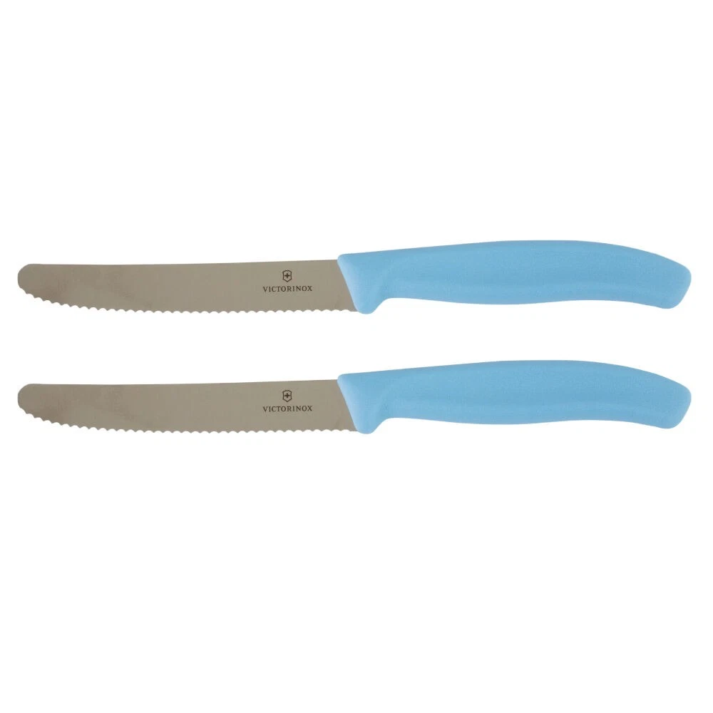 Victorinox Steak & Tomato Knife Pistol Grip 11cm Skyline Blue Set x 2 Knives
Opens in a new window o