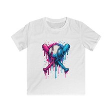 Graffiti Drip Baseball Tee for Kids
