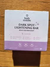 Body Restore Dark Spot Lightening Bars Lavender Kojic Acid Bar Soap 3 Pack Seale