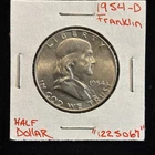 1954 D Franklin Half Dollar  “1225067” 50C United States Silver