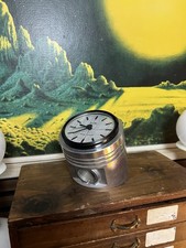 RARE ORIGINAL VINTAGE 70S MID CENTURY SPACE AGE Aluminium DESK CLOCK BY KUNDO