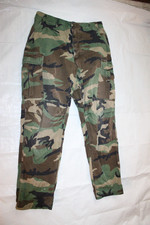 US Military Woodland Camouflage BDU Pants Size Medium Long Army Rip Stop