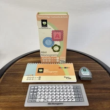 Cricut Mini Monograms Complete 29-0018 Font Cartridge Provo Craft