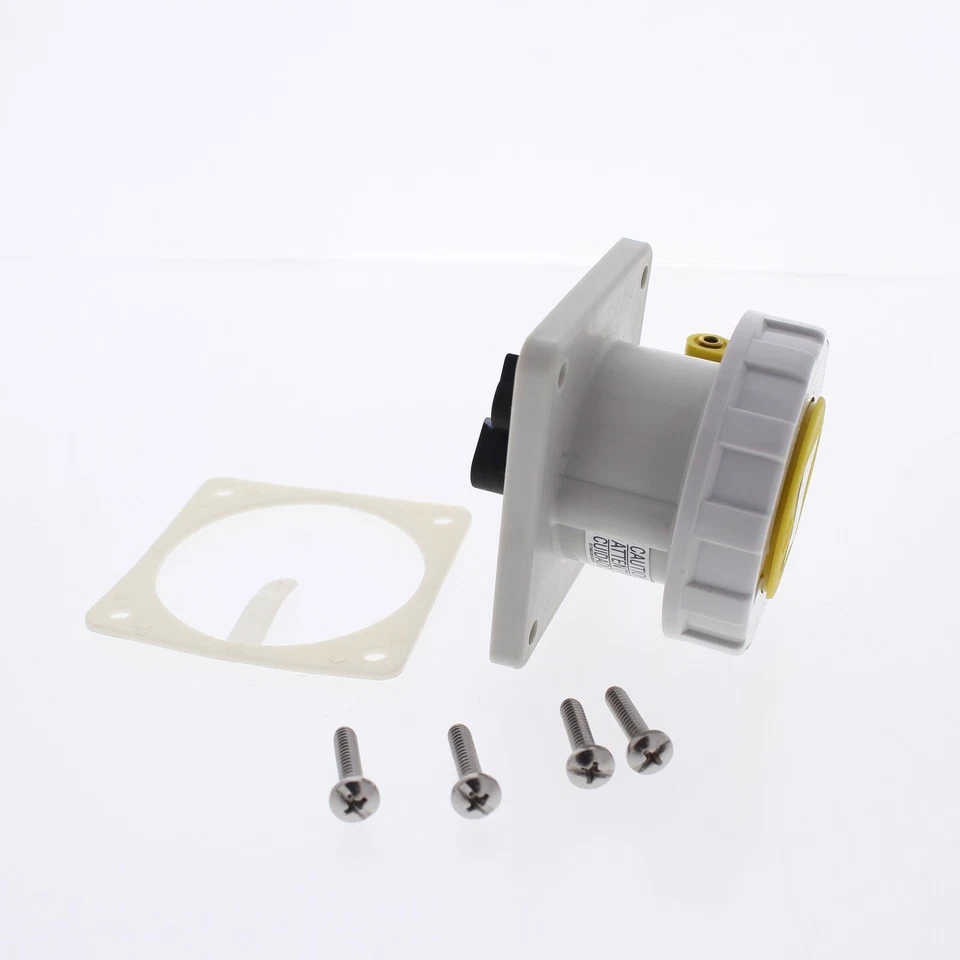 Bryant Watertight IEC Pin & Sleeve Receptacle 20A 125V Female Outlet 2P3W 320R4W - Image 3 of 4