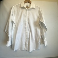 Calvin Klein Regular Fit Performance Non-Iron Dress Shirt White 16.5 32/33 EUC