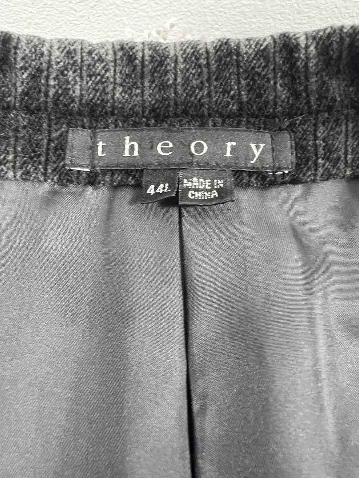 Chaqueta Abrigo Deportivo Theory Blazer Para Hombre 44L Terciopelo Carbón Rayas Dos Botones Foto 4 de 4