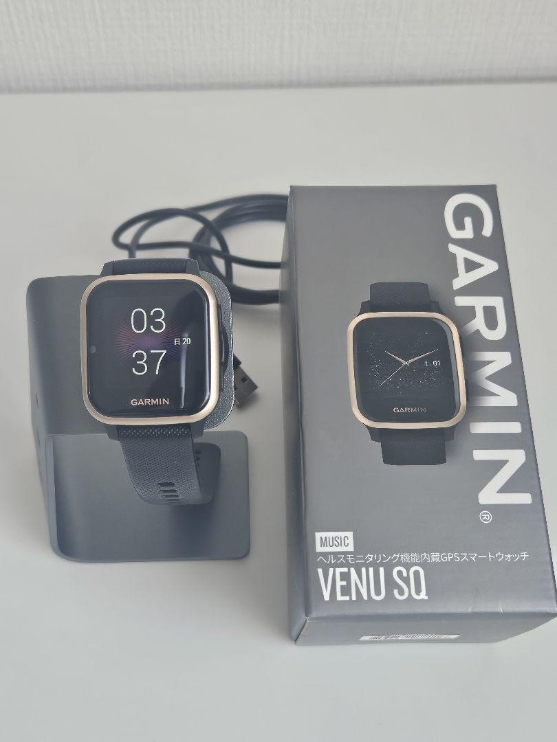Garmin Venu Sq Music Smartwatch with Screen Protectors & Magnetic Band - Pre-Owned