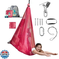 Indoor Sensory Swing for Kids or Outdoor – Holds 300lbs, Double-L