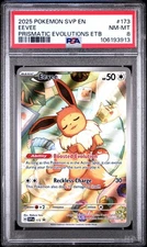 PSA 8 Eevee Prismatic Evolutions Etb #173 2025 Black Star Promo 106193913