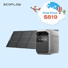 EcoFlow DELTA 3 Plus 1024Wh Portable Power Station LFP Battery 220W Solar Panel