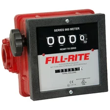 Fill-Rite 901C Mechanical Flowmeter, 4 Digit Mechanical Fuel Transfer Meter,