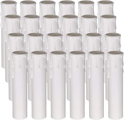 24 Pcs 4'' Tall Candle Socket Covers Candle Covers Sleeves Fit to Most Chandelier