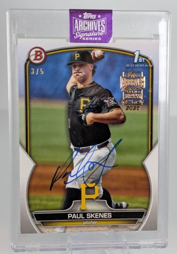 Paul Skenes 2025 Topps Archives Signature Series card