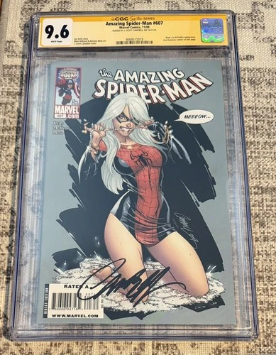 Amazing Spider-Man 607 CGC SA 9.6 Signed By J Scott Campbell