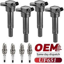   4 OEM Ignition Coil Spark Plug for Hyundai Elantra Tucson Kia Forte Soul UF651