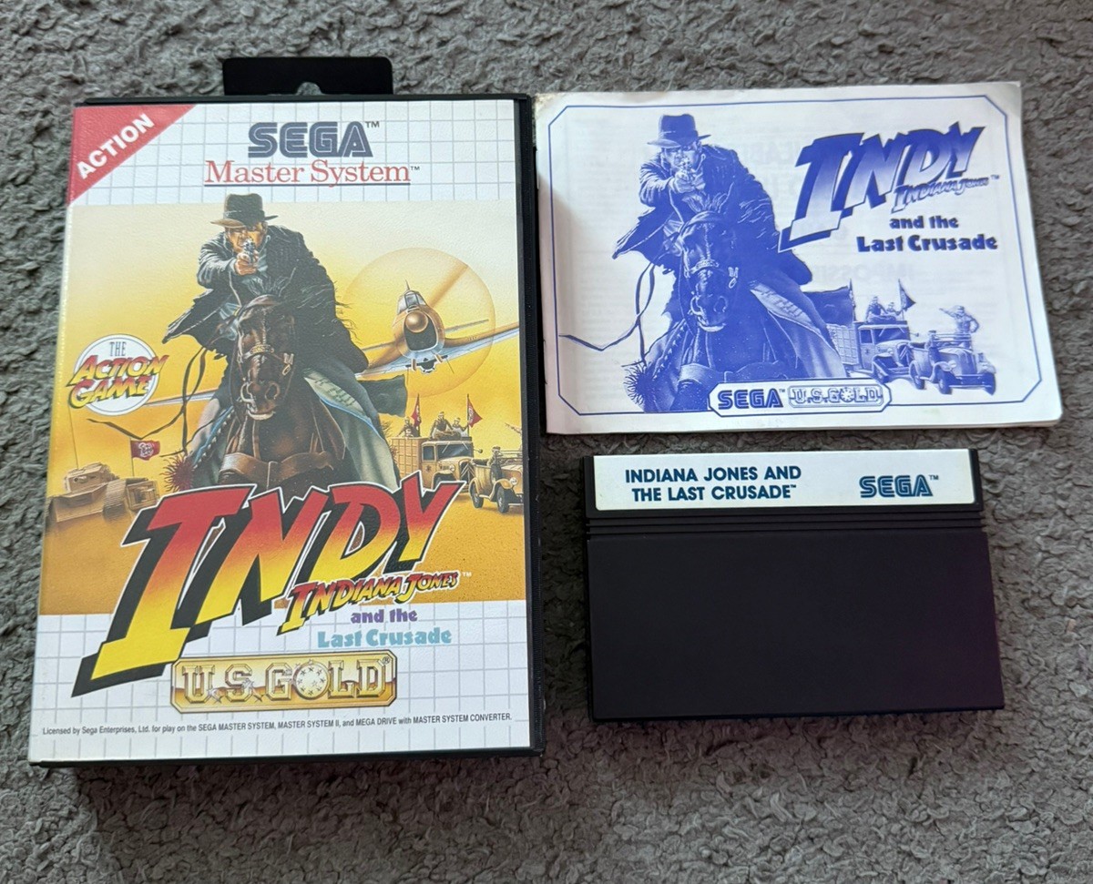 Indy Indiana Jones und der letzte Kreuzzug. Sega Master System mit Handbuch. Sehr guter Zustand