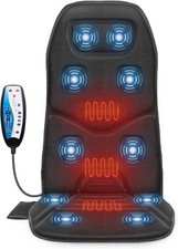 Luxury Vibration Massage Seat Cushion with Heat - 10 Motors, Compact Design