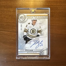 2023-24 UD Authentic JOHN BEECHER Future Watch AUTO 591/999 #152 Calgary Flames