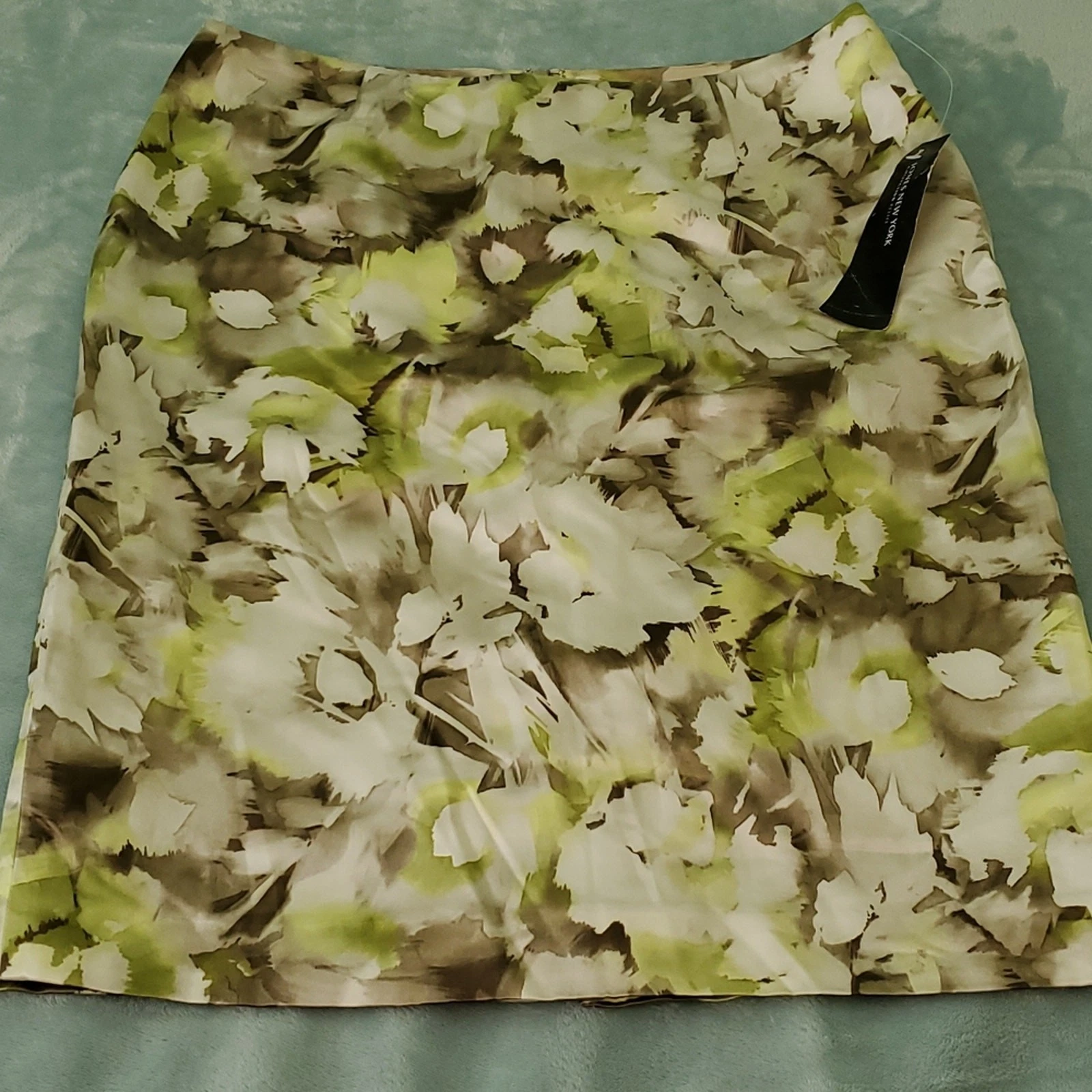 NWT Jones New York lined skirt cotton & silk size 8