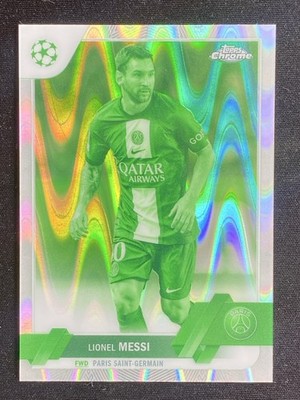 Lionel Messi 2022-23 Topps Chrome UCC Vision Night Raywave Refractor /225 #1