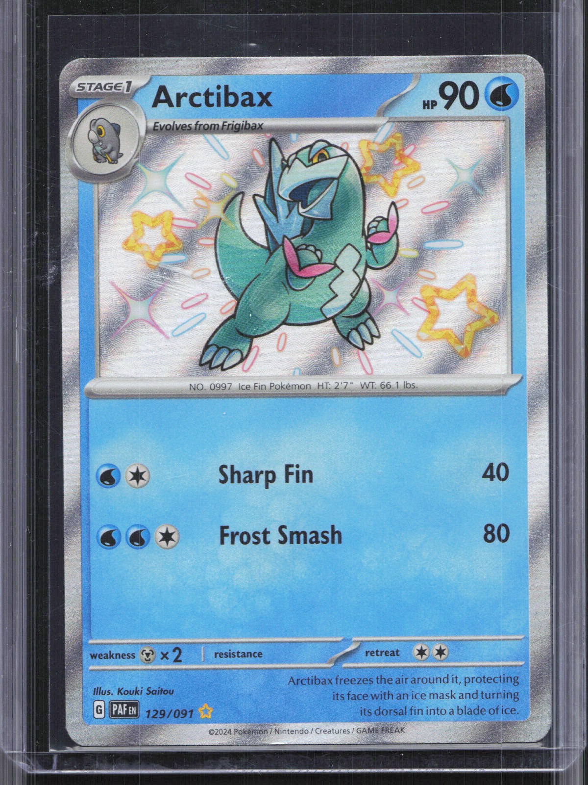 Frigibax - Shiny Rare SV: Paldean Fates 128/091 NM
