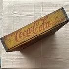 Coca-Cola Vintage Wooden Bottle Carrier Crate Yellow Red Brown Soda Advertising