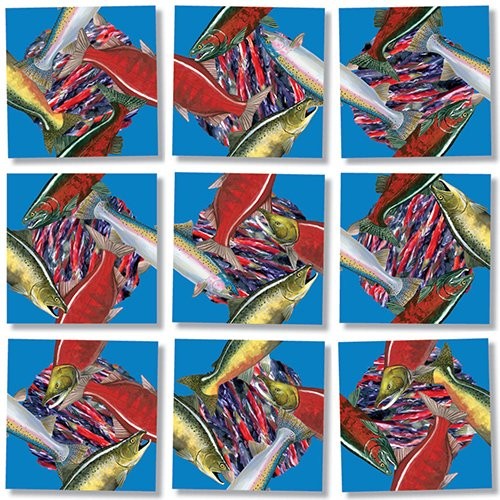 Скремблирование квадратиков Лосося-головоломка 3390₽