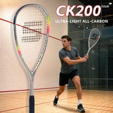 CK200 Pro Carbon Squash Racket T800 Ultralight 139g Shock-Dampening Fast Swing