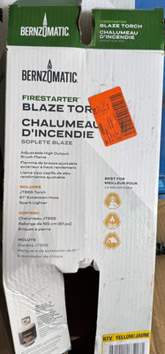 Bernzomatic Firestarter Blaze Torch Compatible with 20 lb. Propane Tank