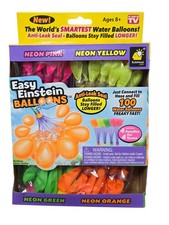 Easy Einstein Balloons Anti-Leak Seal 100 Neon Water Balloons | As Seen On TV | 