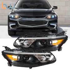 Headlights For Chevrolet Malibu 2016-2018 Headlamps Halogen Left+Right Projector
