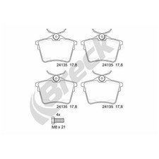 Satz Bremsbeläge Bremsklötze hinten für Peugeot 407 6C 6D SW 6E 607 9D | 4673