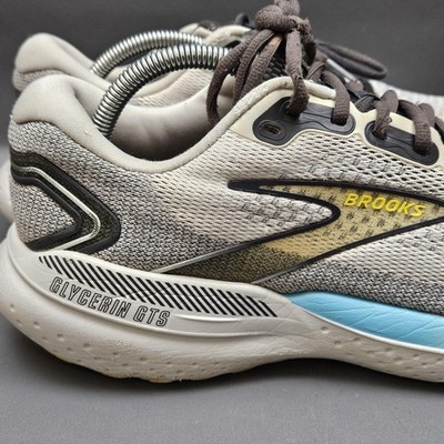 Brooks Glycerin GTS 21 Mens Running Shoes Grey Blue Size 10 Medium D Cushioned Brooks Glycerin GTS 21 Running Shoes Mens Size 10 Gray Blue  main image 2