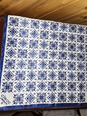 Ciroc Limonata Blue White 18 x 18 Scarf Handkerchief Bandana