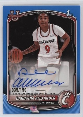 2025-26 Bowman Paper Prospect Blue 35/150 Dee Alexander Darianna #PA-DA Auto 4d5