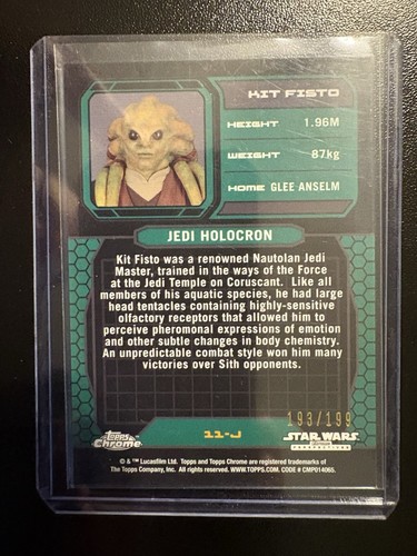2015 Star Wars Chrome Perspectives: Jedi vs Sith Prism Refractor Kit Fisto /199 - Bild 2 von 2