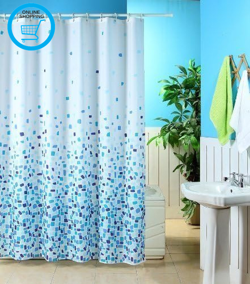 Shower Bath Curtain Mould and Mildew Proof Resistant Standard Size 180 X 180 Cm