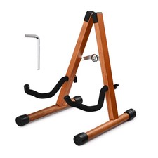 Yescom Supporto Pieghevole per Chitarra in Legno Espositore per Strumenti con Bracci in Schiuma