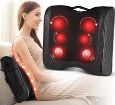 Back Massager with Heat, Percussion Shiatsu 2-in-1 Massager for Lower Back ...