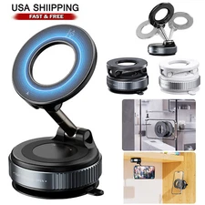 360° Adjustable Magnetic Vacuum Suction Cup Car Phone Holder Mount for MagSafe