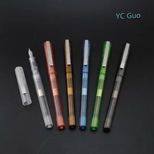 6X Jinhao 991 Transparent Demonstrator Fountain Pen Fine Nib One For Each Color