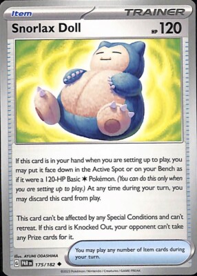 Paradox Rift Snorlax Doll 175/182 Pokemon Trainer NM